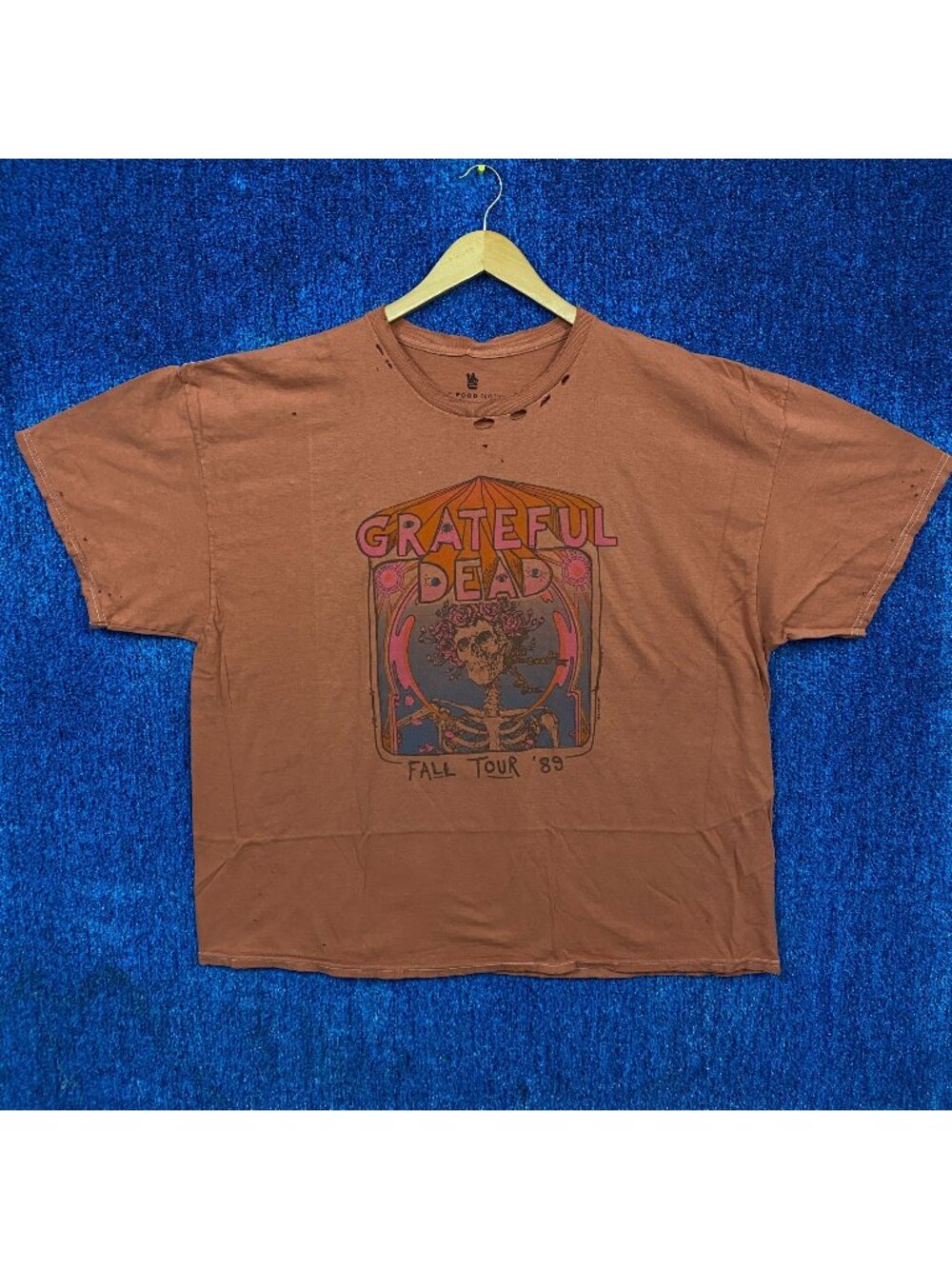 Grateful Dead Fall Tour 89 Orange Rock T-shirt Size 2XL